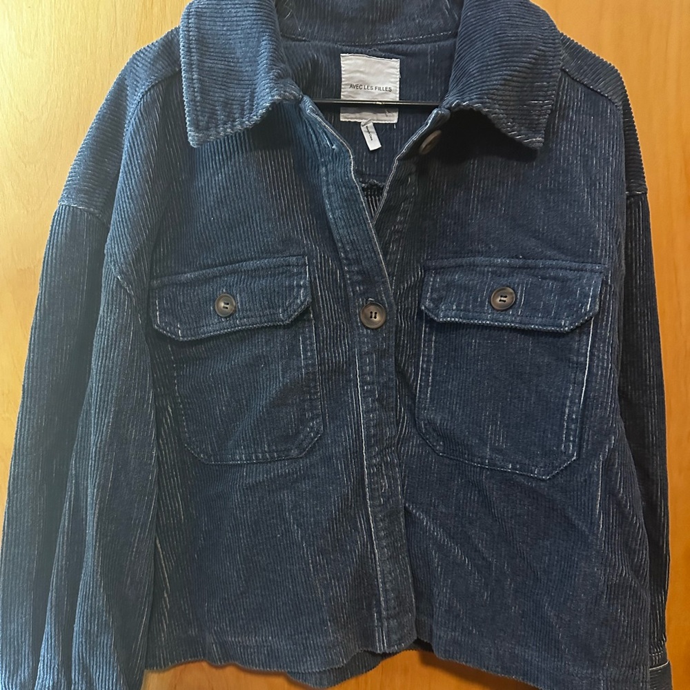 Avec Les Filles Blue corduroy jacket (net) L